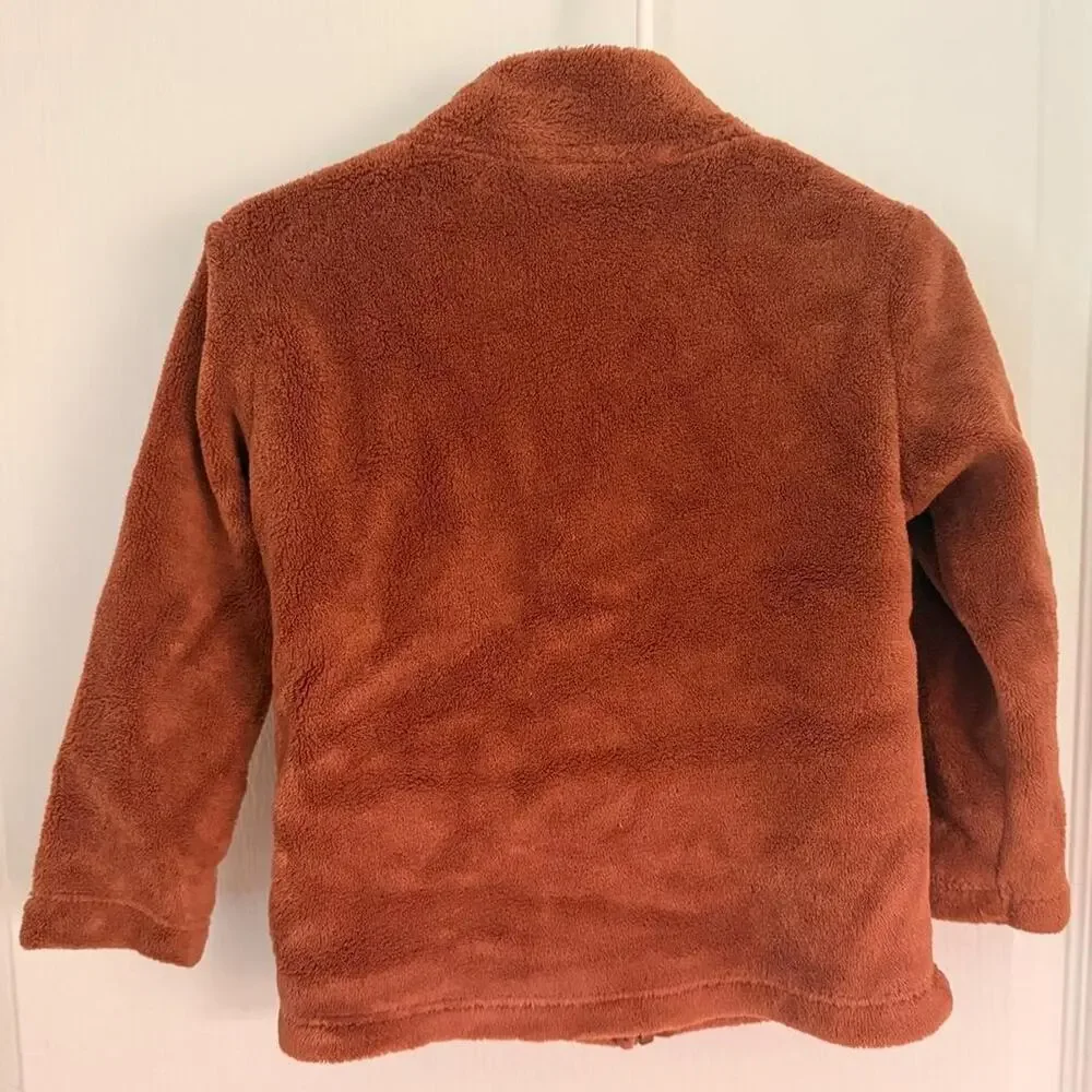 Toddler brown fleece zip up